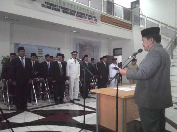 Bupati Gayo Lues Lantik 18 Pejabat Struktural Eselon II dan III