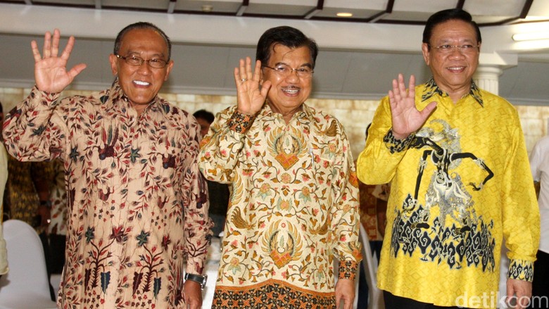 Bahas Persiapan Munas, Agung dan Ical Bertemu JK