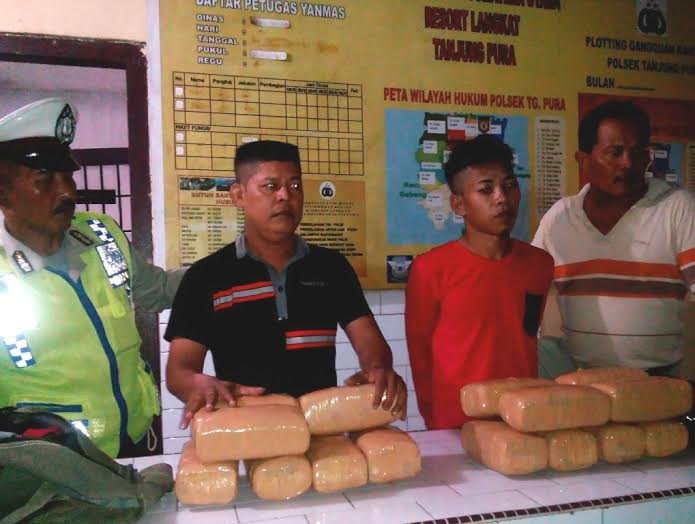 Satlantas Polres Langkat Gagalkan Peredaran Ganja  Antar Propinsi