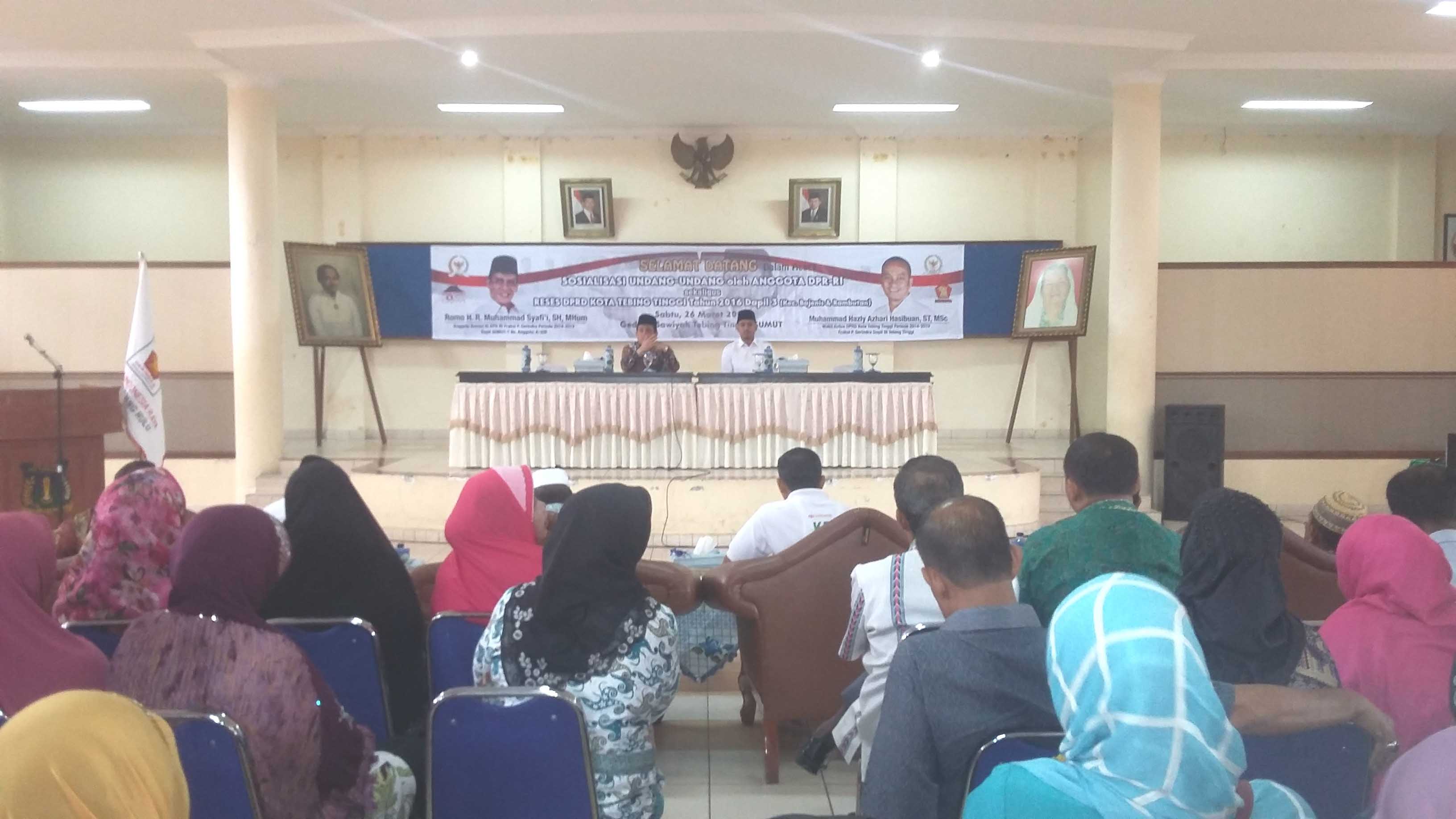 Anggota Komisi III DPR-RI Fraksi Gerindra Sosialisasikan Undangâ€“undang