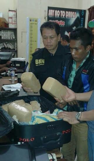 Pria Aceh Ditangkap Bawa 5 Kg Ganja