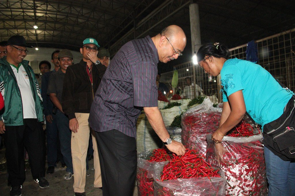 Wali Kota & Wakil Wali Kota Tinjau Pasar Induk