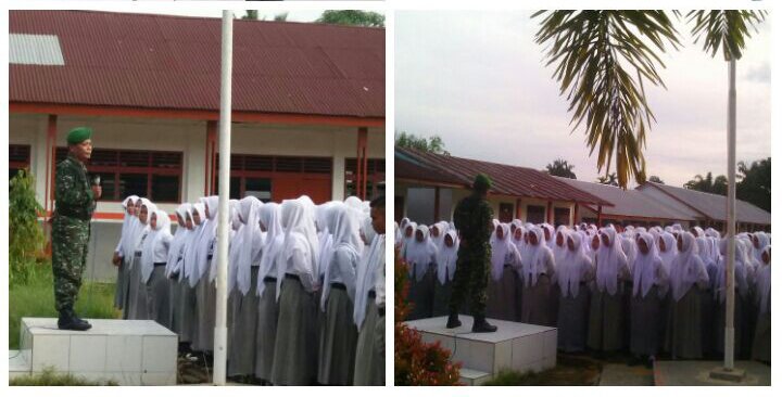 PEMBINAAN KARAKTER SISWA SMA OLEH BABINSA MELALUI UPACARA  BENDERA