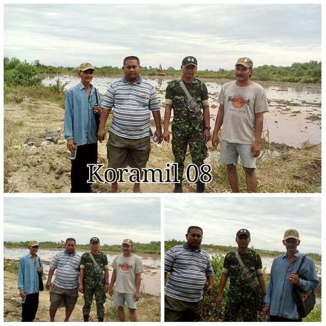 BABINSA TINJAU LAHAN CETAK SAWAH BARU DI SECANGGANG