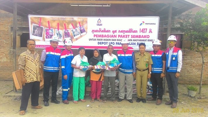 Domestik Gas Region I Depot LPG Pangkalansusu Santuni Umat Muslim Kurang Mampu
