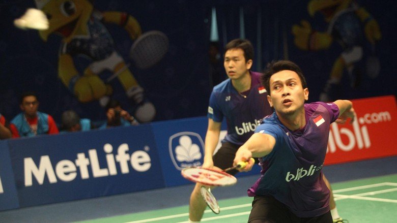 Mohammad Ahsan/Hendra Setiawan maju ke babak kedua Indonesia Terbuka