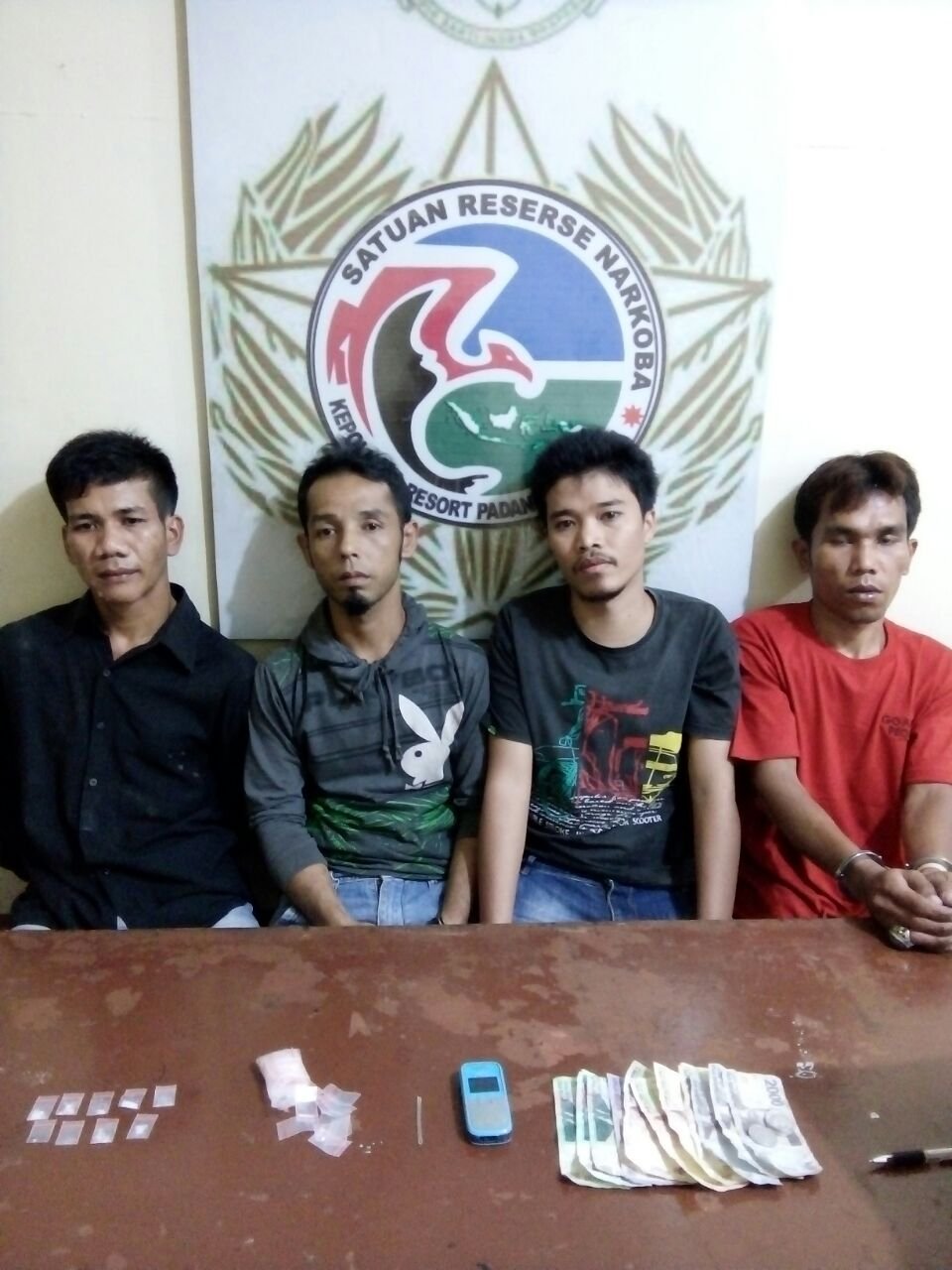 Tengah Asyik Main Judi, Polres Kota Padang Sidimpuan Tangkap 4 Sindikat Narkoba