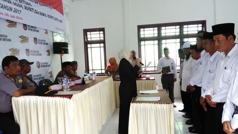 27 PPS Kecamatan Putri  Betung Dilantik