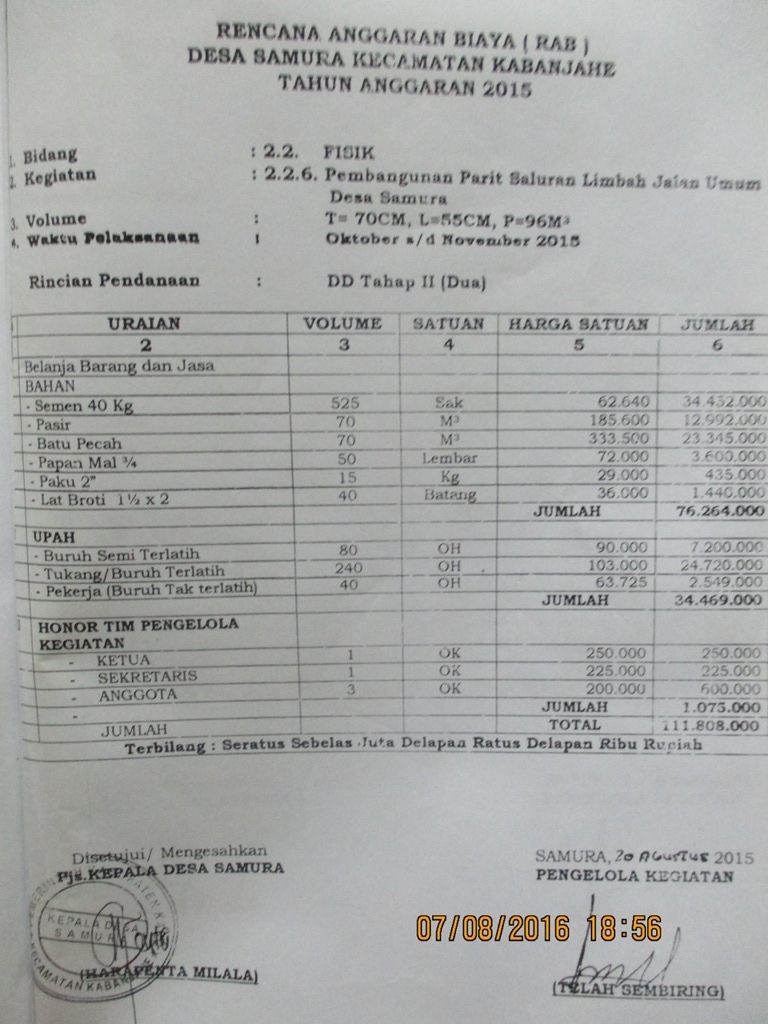 Warga Desa Samura Ungkap Kecurangan Dana Desa Tahun 2015