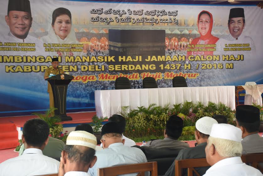 Bupati H Ashari Tambunan Buka Manasik Haji 436 Calhaj Deliserdang
