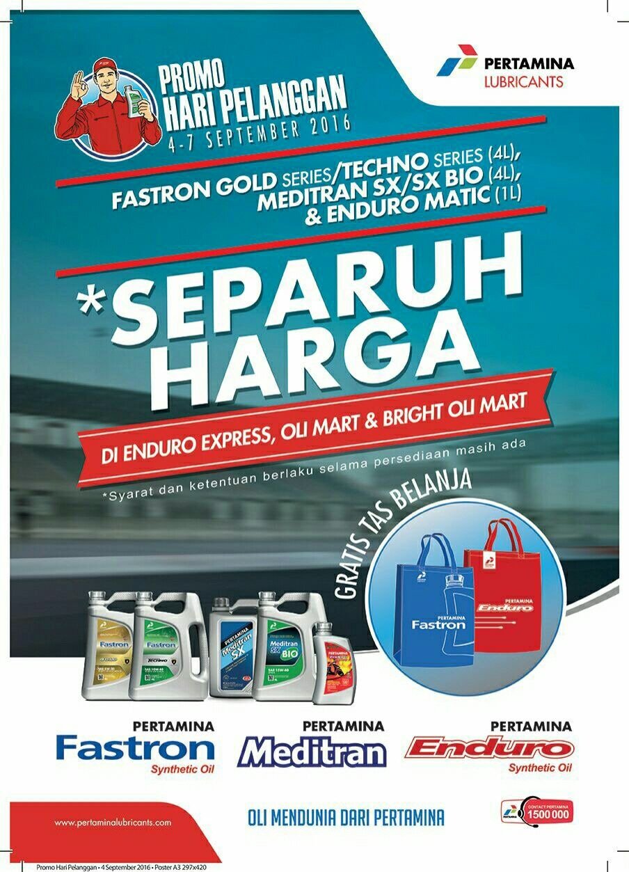 PT Pertamina Lubricants Beri Promo Separuh Harga, Di Hari Pelanggan Nasional