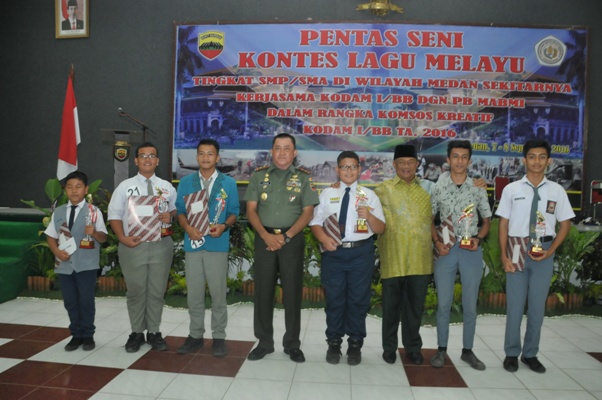 Pangdam I/BB Tutup Lomba Kontes Lagu Melayu