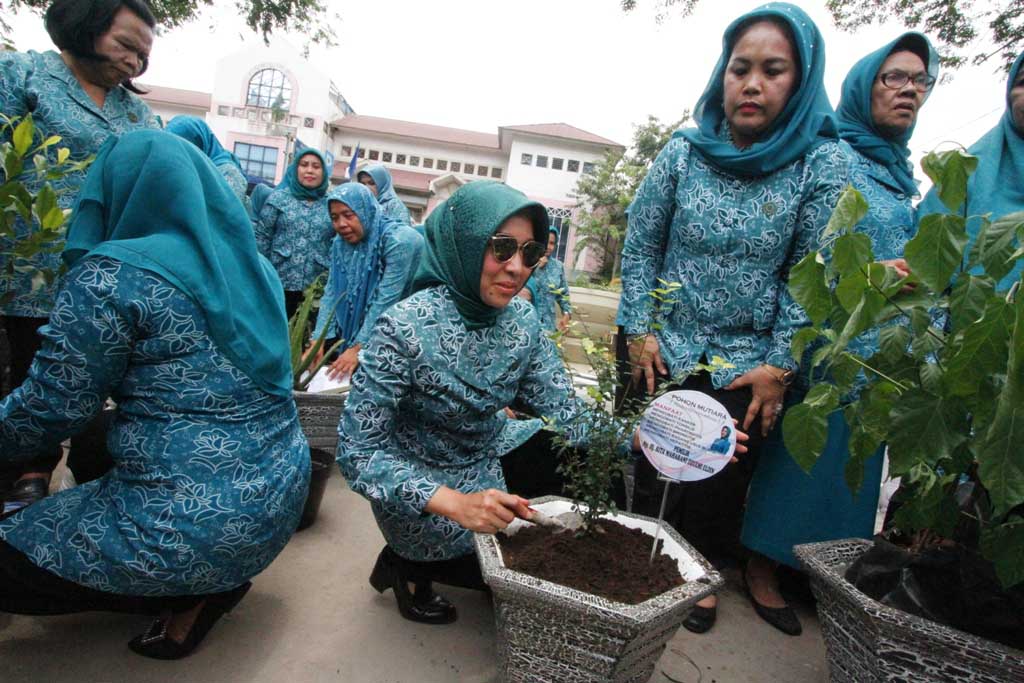 Hj Rita Maharani Canangkan Program Nasional Gerakan Penanaman Cabai  di Kota Medan