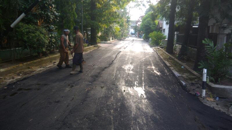Warga  Senang Jln Senayan di Aspal