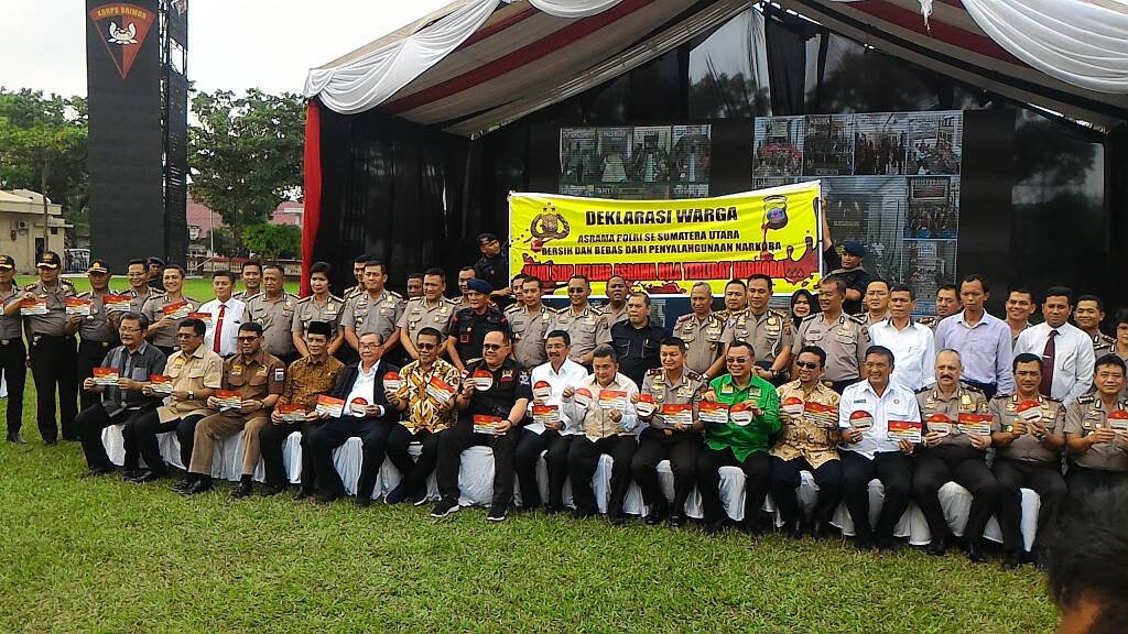 Asrama Polisi Jajaran Poldasu Deklarasikan Bebas Dari Narkoba