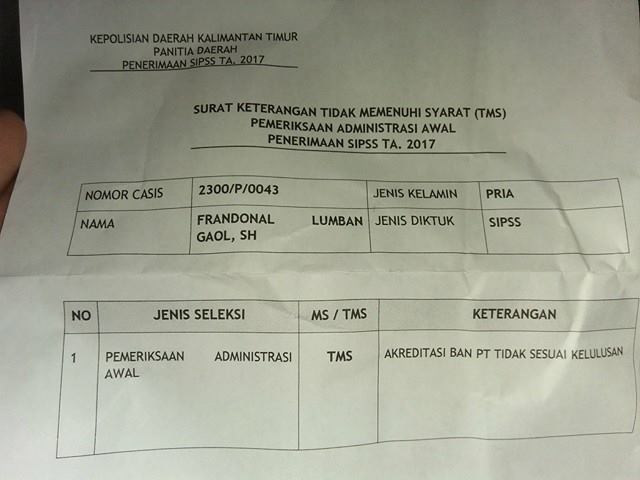 Akreditasi UISU Tak Jelas, Frandonal Gagal Jadi Polisi