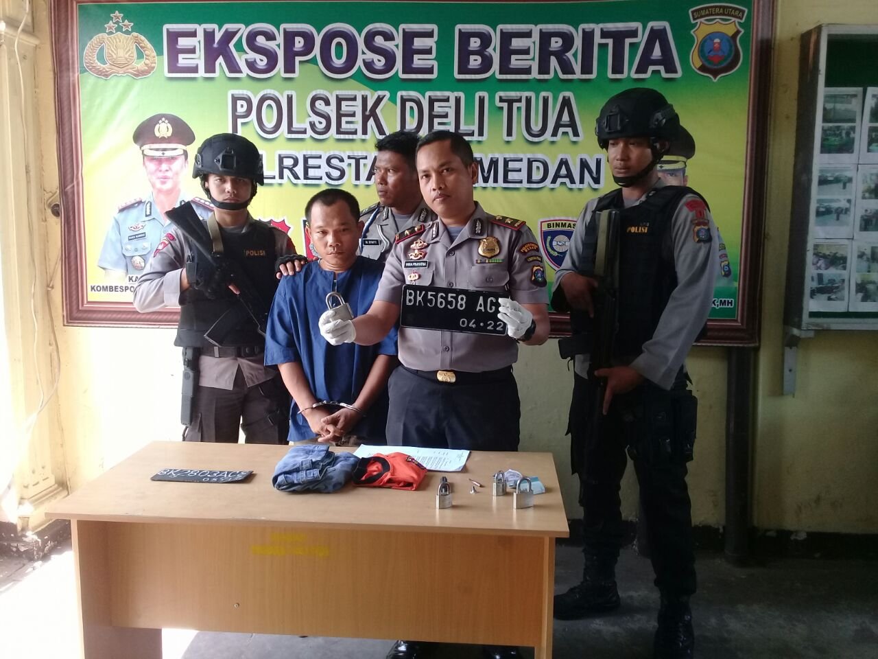 Polsek Delitua Ungkap Sindikat Ranmor di Kwala Bekala