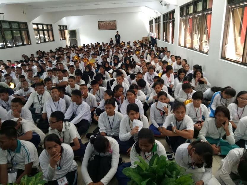 Ratusan Siswa/i SMK Telkom Dapat Penyuluhan Bahaya Narkoba Dari Polsek Delitua
