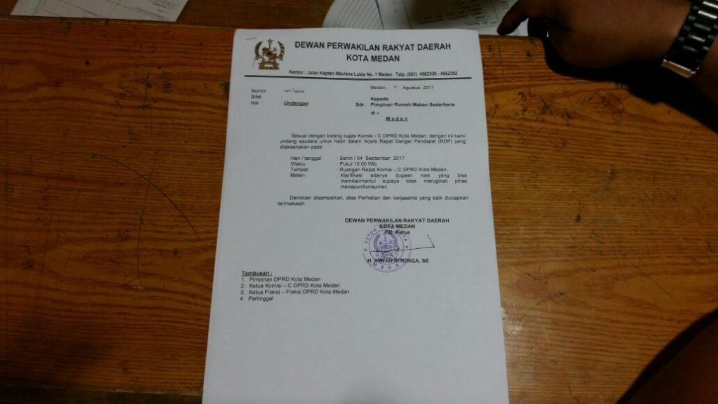 Nasi Bercampur Plastik, DPRD Medan Panggil Rumah Makan Sederhana