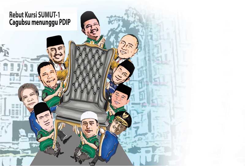 Rebut Kursi Sumut 1, Cagubsu Menunggu PDI P