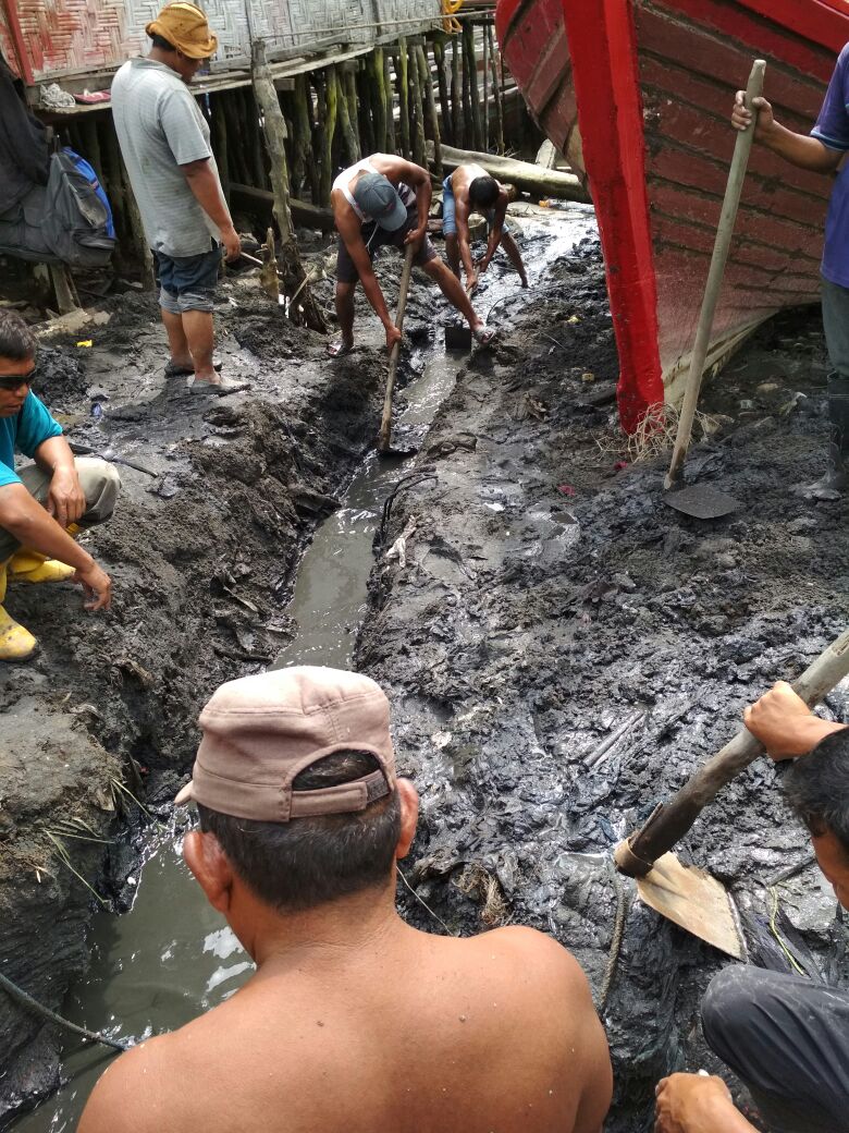 PGSU Tembus Gorong-Gorong Tersumbat  Pemicu Banjir Di Belawan Bahari