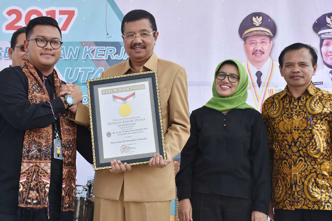 Hadirkan 500 Perusahaan, Gubsu Erry Sabet Rekor MURI