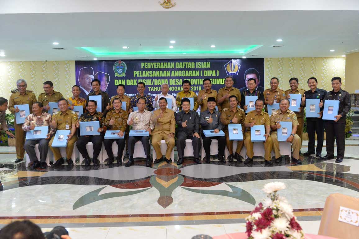 Gubsu Serahkan 1.011 DIPA  Sumut Rp 21,54 Triliun