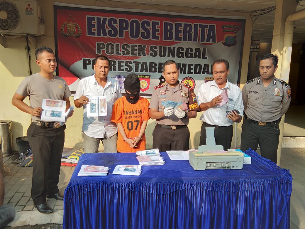 Beli Hp Gunakan Uang Palsu,  Mahasiswa Pancabudi Ditangkap
