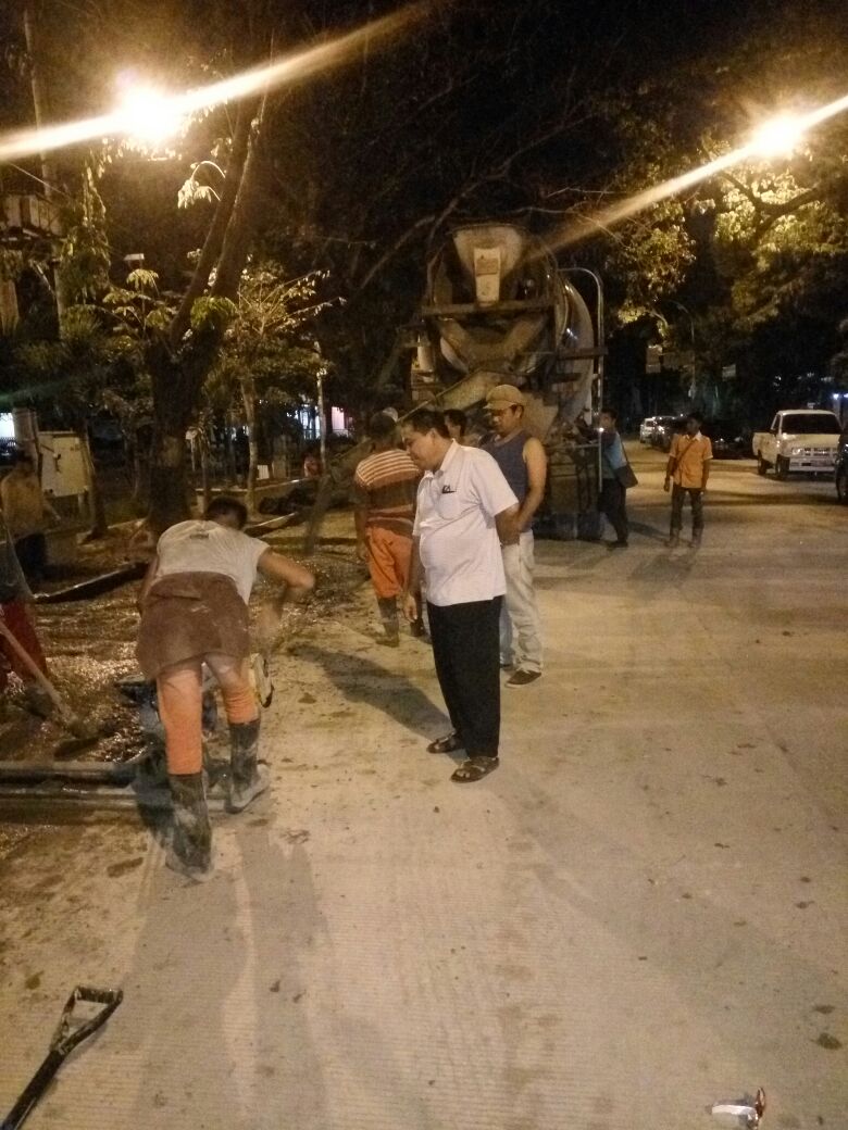 Dinas PU Beton Jalan Budi Pembangunan