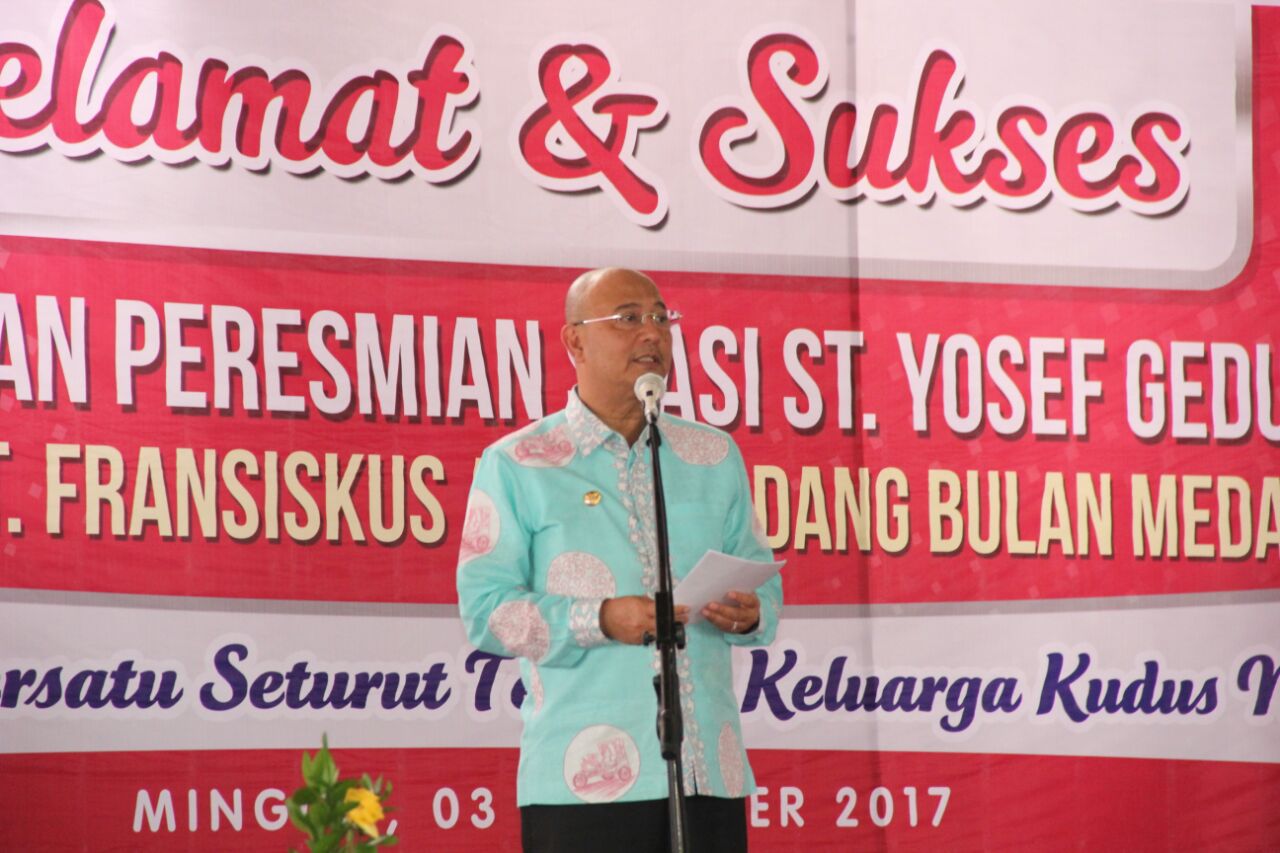 WALIKOTA MEDAN RESMIKAN GEREJA STASI ST. YOSEF GEDUNG JOHOR