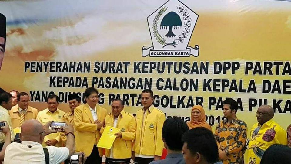 Golkar Dukung Edy-Ijeck di Pilgubsu