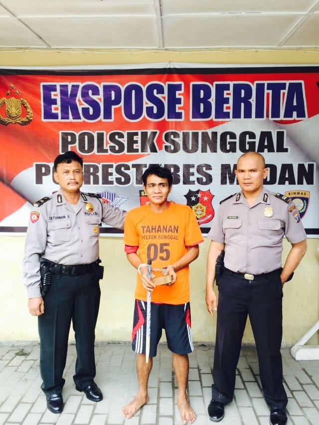 Polsek Sunggal Amankan Pelaku Penganiayaan Parbetor
