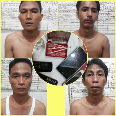 Hisap Sabu Empat Pemuda Kompak Masuk Penjara