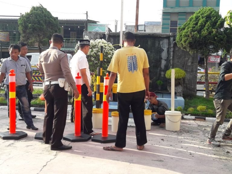 Persempit Aksi Teroris di Kantor Polisi, Mapolsek Percut Seituan Pasang Portal
