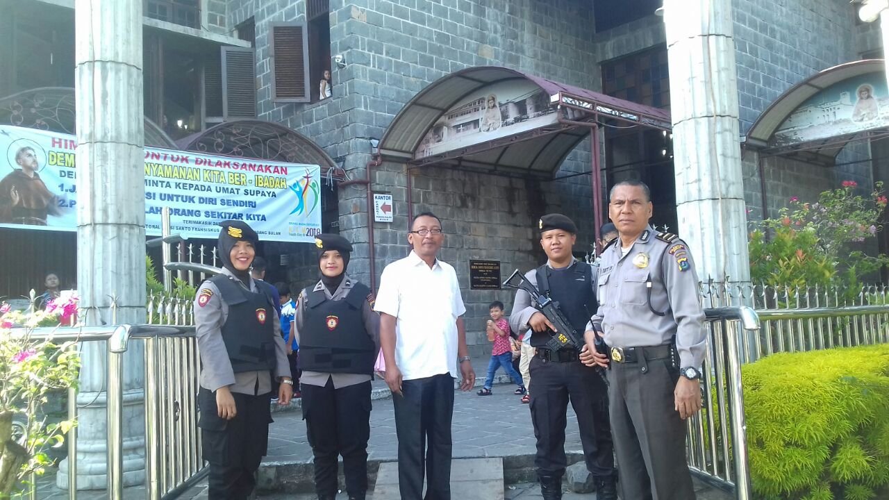 PAM Ibadah Minggu, Polsek Sunggal Libatkan Pemuda dan Pengurus Gereja