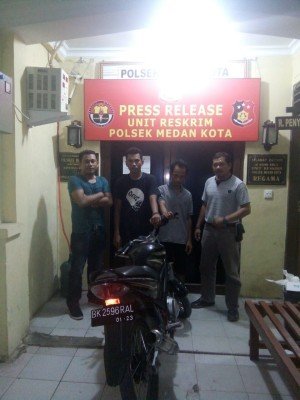 Pelaku Curanmor Diringkus Polsek Medan Kota