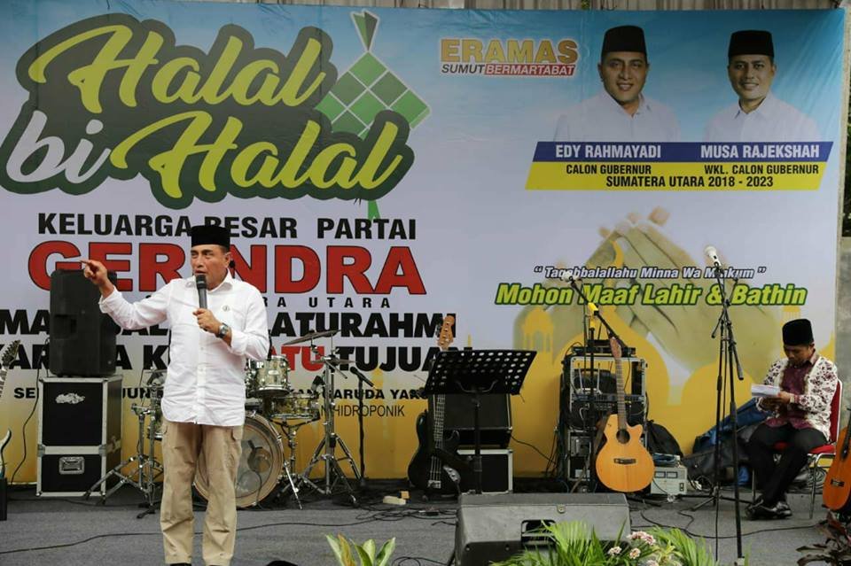 Edy Rahmayadi Hadiri Halal Bi Halal KB Partai Gerindra