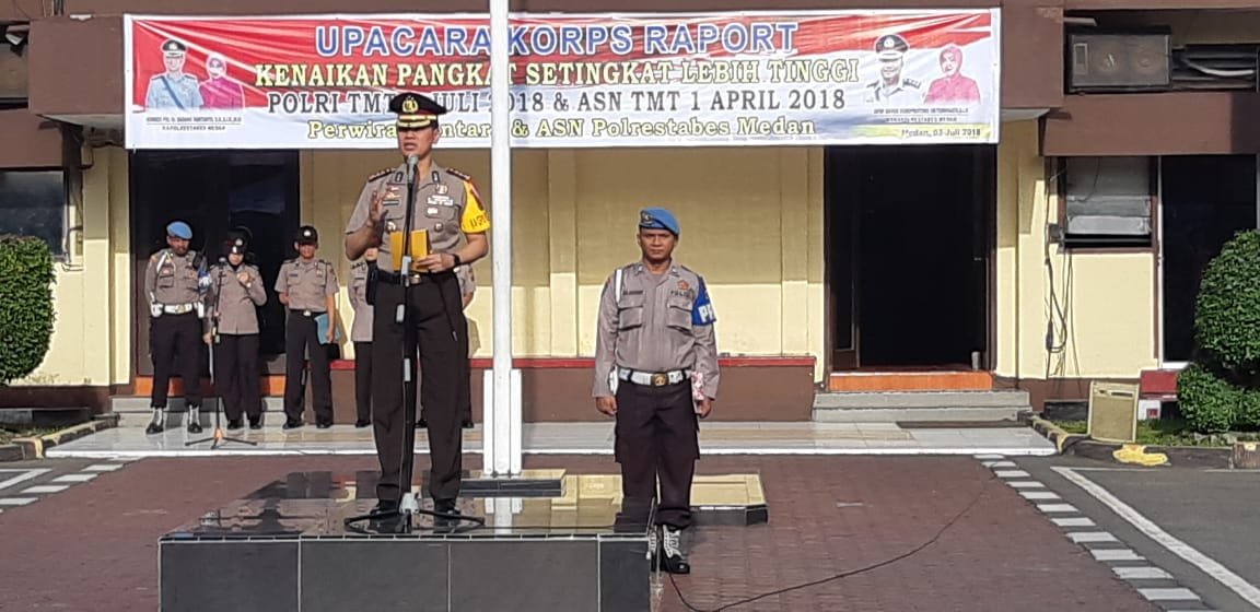 Kapolrestabes Medan : Kenaikan Pangkat Cerminan Kompetensi yang Harus di Emban