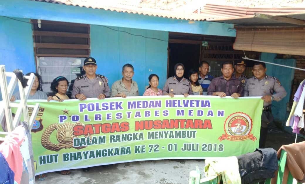 Polsek Medan Helvetia Santuni Warga Alami Stroke dan KebutaanÂ 