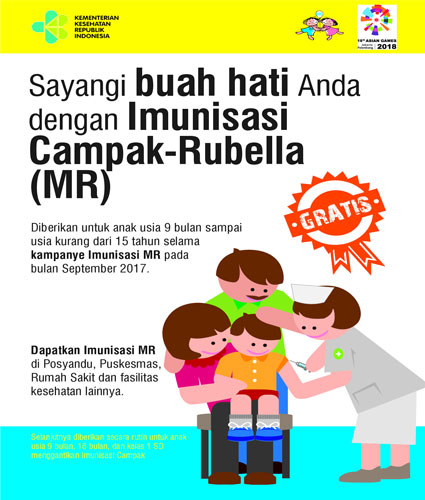 Ingat Agustus- September 2018 Vaksinasi Measles Rubella