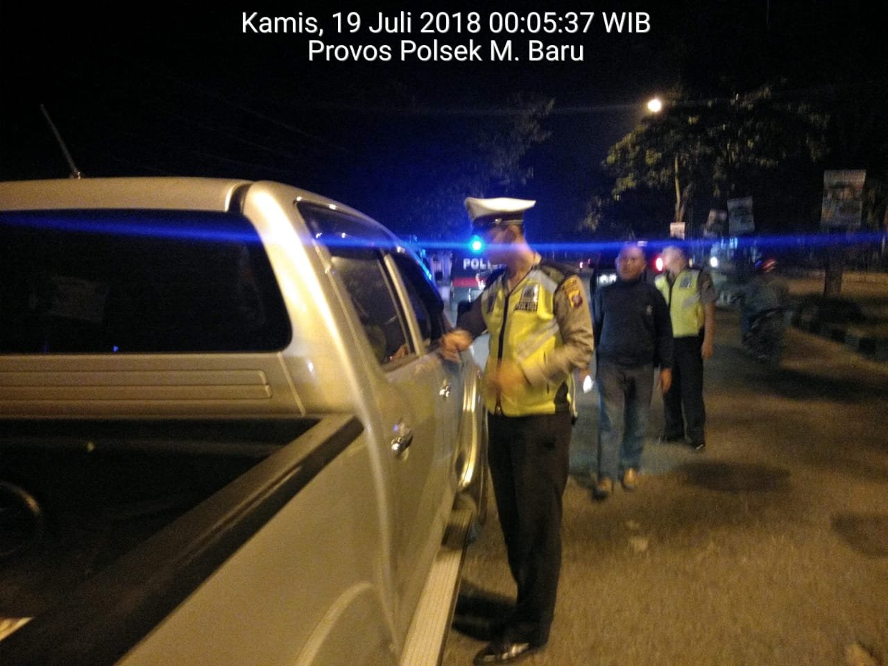 Polsek Medan Baru Razia dan Patroli Blue Light Cegah 3C