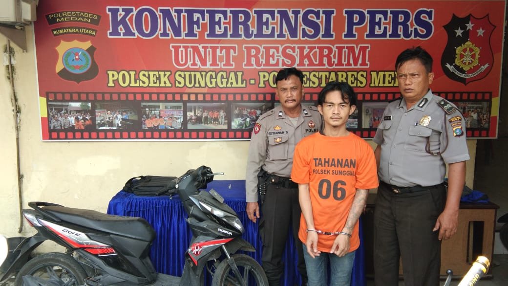 Pegasus Polsek Sunggal Ringkus Boby Pelaku Curanmor