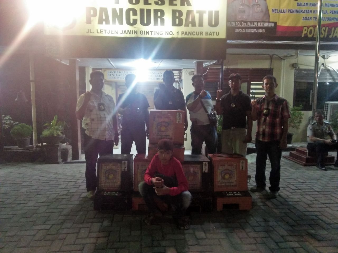 Pegasus Polsek Pancur Batu Seser Desa Pertampilan, 5 Mesin Jackpot Ketangkul