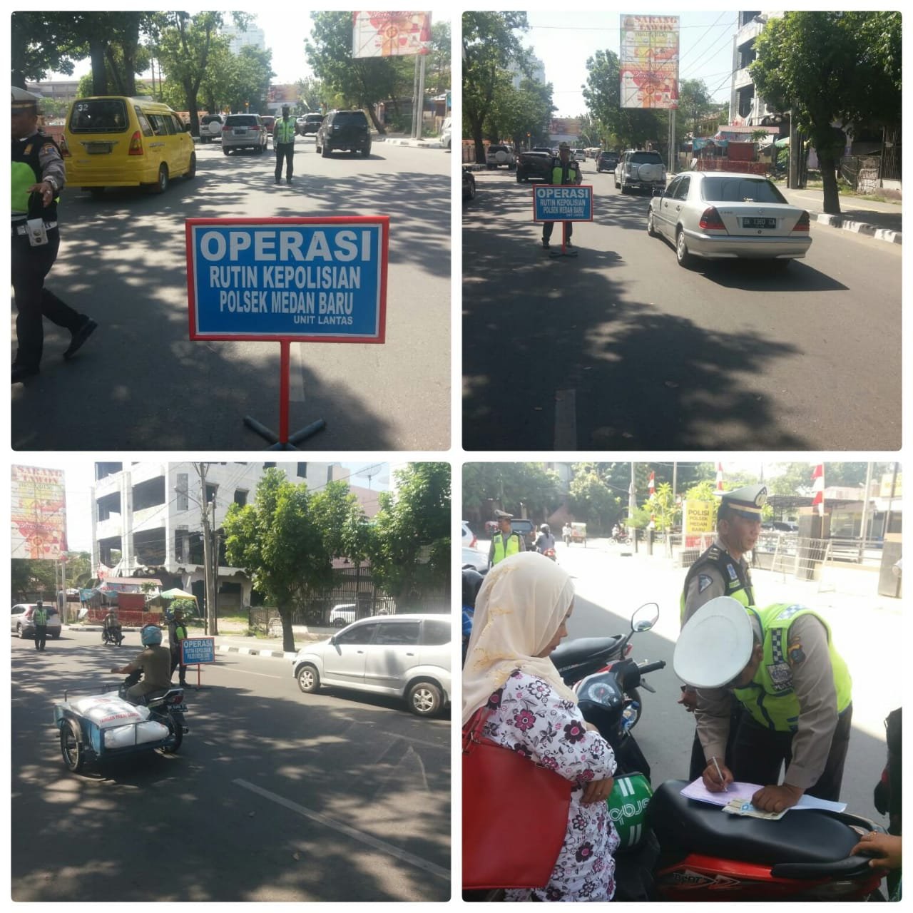 Minimalisir Curanmor Polsek Medan Baru Razia Kendaraan Bermotor