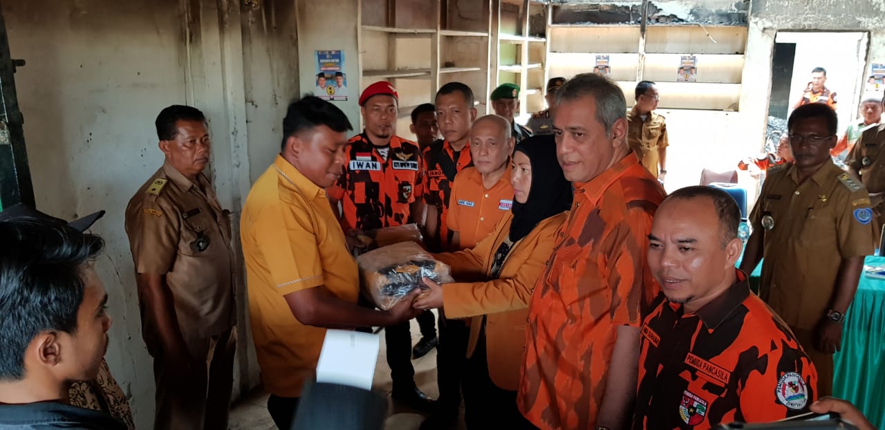 MPW Pemuda Pancasila Sumut Beri Bantuan Korban Kebakaran,   Kodrat Shah : Ikut Turut Prihatin