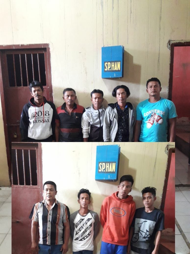 Berjudi, 9 Pemain Dicokok Polsek Labuhan Ruku