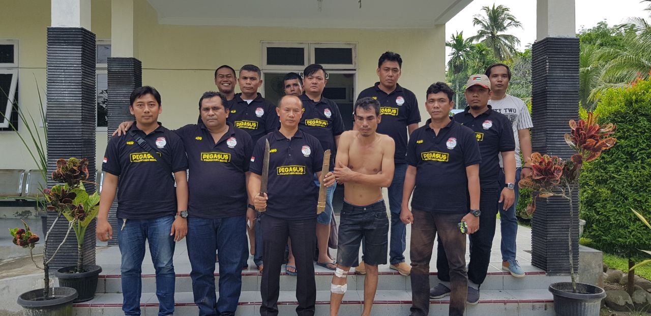 Pegasus Polsek Kutalimbaru Hadiahi Pemalak Supir Dengan Timah Panas