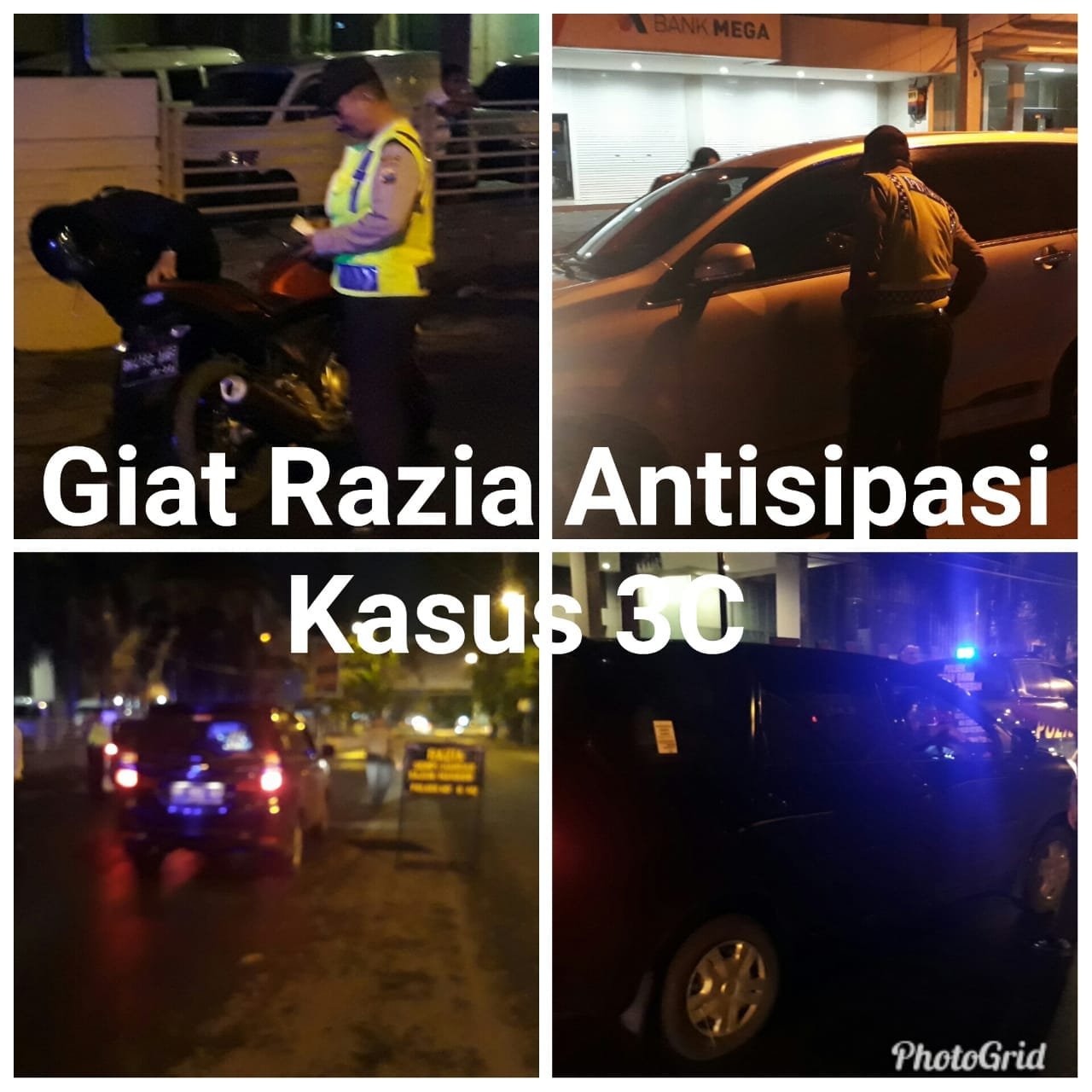 Antisipasi 3C Polsek Medan Baru Patroli Blue Light dan Razia Kendaraan