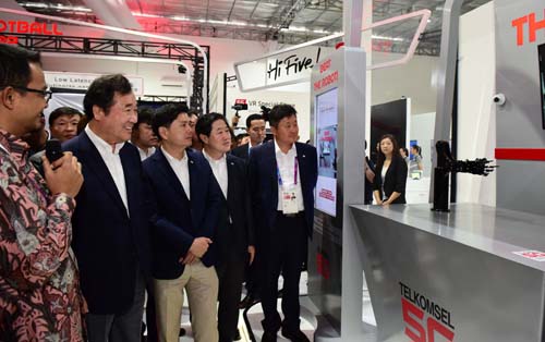 PM Korsel Kunjungi Telkomsel 5G Experience Center