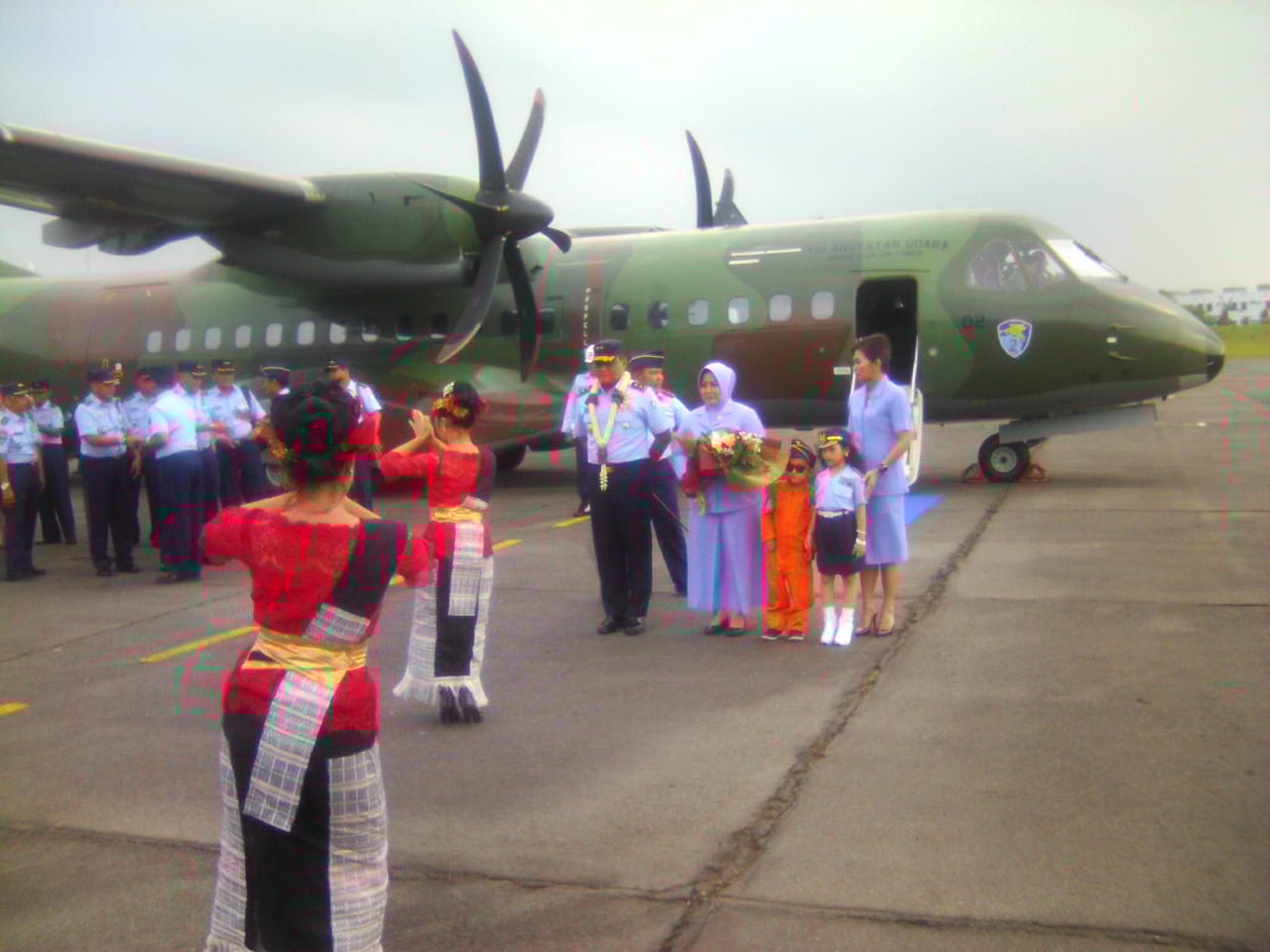 Pangkoops I - AU Kunker di Lanud Soewondo Disambut Pejabat Poldasu, Polrestabes dan Walikota